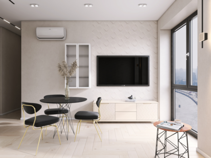 Фото № 6: Дизайн-проект двухкомнатной квартиры 70.83  м² Современный стиль для ЖК Дискавери Парк