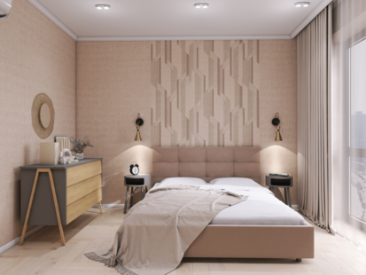 Фото № 3: Дизайн-проект двухкомнатной квартиры 70.83  м² Современный стиль для ЖК Дискавери Парк