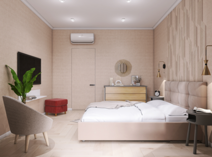 Фото № 5: Дизайн-проект двухкомнатной квартиры 70.83  м² Современный стиль для ЖК Дискавери Парк