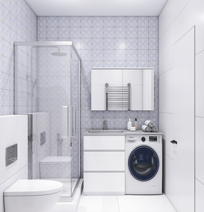 Фото № 4: Дизайн-проект двухкомнатной квартиры 70.83  м² Современный стиль для ЖК Дискавери Парк