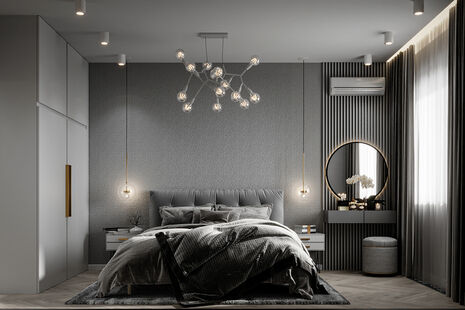 Фото № 1: Дизайн-проект двухкомнатной квартиры 57.34  м² стиль Модернизм для ЖК Новое Пушкино