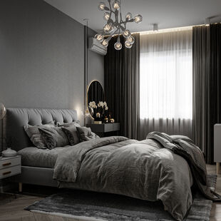 Фото № 6: Дизайн-проект двухкомнатной квартиры 57.34  м² стиль Модернизм для ЖК Новое Пушкино