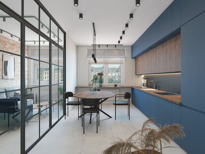 Фото № 1: Дизайн-проект трехкомнатной квартиры 80.42  м² Современный стиль для ЖК Планерный