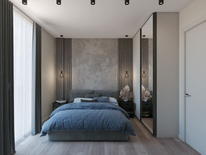 Фото № 4: Дизайн-проект трехкомнатной квартиры 80.42  м² Современный стиль для ЖК Планерный