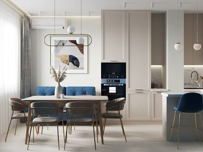 Фото № 1: Дизайн-проект четырехкомнатной квартиры 78.36  м² стиль Модернизм для ЖК Настроение