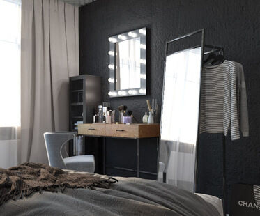 Фото № 1: Дизайн-проект двухкомнатной квартиры 56.32  м² Стиль Лофт для ЖК Флотилия