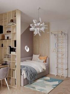 Фото № 3: Дизайн-проект двухкомнатной квартиры 70.89  м² Современный стиль для ЖК Никулинский квартал