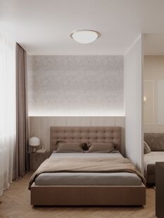 Фото № 2: Дизайн-проект двухкомнатной квартиры 70.89  м² Современный стиль для ЖК Никулинский квартал