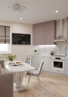 Фото № 1: Дизайн-проект двухкомнатной квартиры 79.7  м² Стиль Контемпорари для ЖК Юбилейный