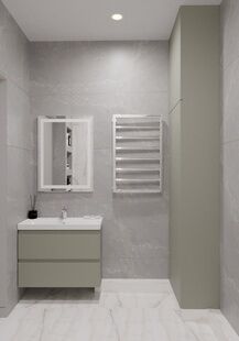 Фото № 4: Дизайн-проект двухкомнатной квартиры 79.7  м² Стиль Контемпорари для ЖК Юбилейный