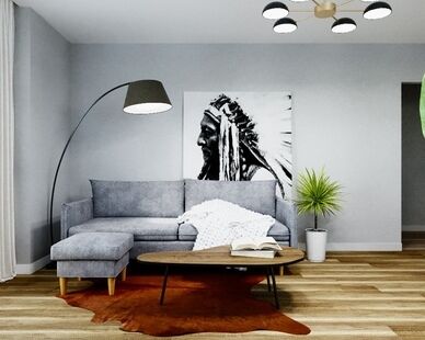 Фото № 1: Дизайн-проект двухкомнатной квартиры 55.8  м² Современный стиль для ЖК Митино Парк