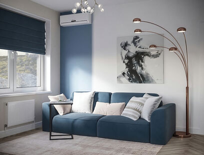 Фото № 3: Дизайн-проект трехкомнатной квартиры 67.2  м² Современный стиль для ЖК ART-квартал