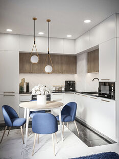 Фото № 2: Дизайн-проект трехкомнатной квартиры 67.2  м² Современный стиль для ЖК ART-квартал