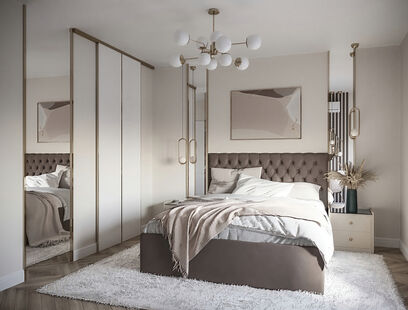 Фото № 6: Дизайн-проект трехкомнатной квартиры 67.2  м² Современный стиль для ЖК ART-квартал