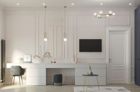 Фото № 4: Дизайн-проект зала 20.82  м² стиль Модернизм для кп покровский