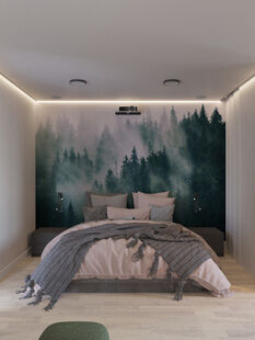 Фото № 1: Дизайн-проект двухкомнатной квартиры 56.79  м² Современный стиль для ЖК Московский