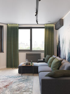 Фото № 4: Дизайн-проект двухкомнатной квартиры 56.79  м² Современный стиль для ЖК Московский