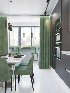 Фото № 5: Дизайн-проект двухкомнатной квартиры 56.79  м² Современный стиль для ЖК Московский