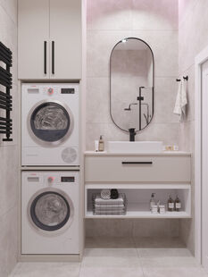 Фото № 4: Дизайн-проект двухкомнатной квартиры 46.42  м² стиль Модернизм для ЖК Ривер Парк