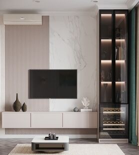 Фото № 3: Дизайн-проект четырехкомнатной квартиры 92.1  м² Стиль Современная классика для ЖК 21/19