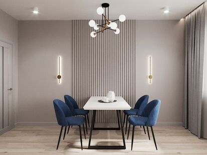 Фото № 4: Дизайн-проект двухкомнатной квартиры 83.46  м² стиль Модернизм для ЖК Нахабино центральное