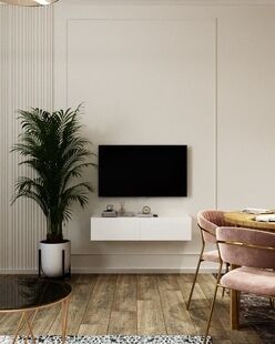 Фото № 3: Дизайн-проект двухкомнатной квартиры 38.9  м² стиль Модернизм для ЖК Метрополия