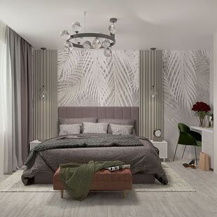 Фото № 5: Дизайн-проект трехкомнатной квартиры 65.19  м² стиль Модернизм для ЖК в г. Мурманск