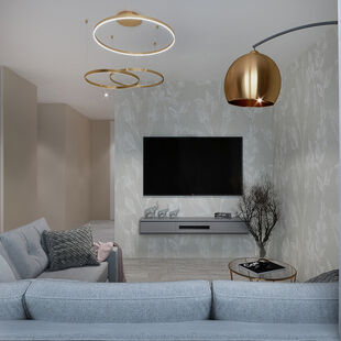 Фото № 4: Дизайн-проект трехкомнатной квартиры 65.19  м² стиль Модернизм для ЖК в г. Мурманск