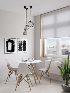 Фото № 2: Дизайн-проект однокомнатной квартиры 44.2  м² Скандинавский стиль для ЖК Барбарис