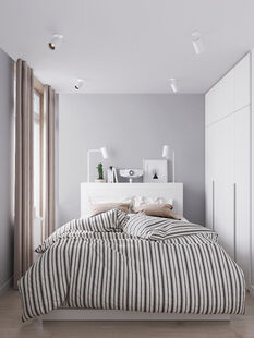 Фото № 4: Дизайн-проект однокомнатной квартиры 44.2  м² Скандинавский стиль для ЖК Барбарис