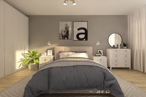 Фото № 1: Дизайн-проект однокомнатной квартиры 54.13  м² Скандинавский стиль для ЖК Московский