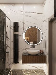 Фото № 6: Дизайн-проект двухкомнатной квартиры 48.38  м² стиль Модернизм для ЖК Комсомольский