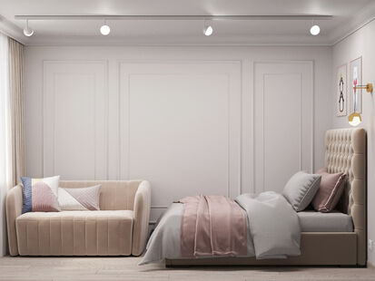 Фото № 5: Дизайн-проект трехкомнатной квартиры 64.22  м² Стиль Современная классика для ЖК Московский