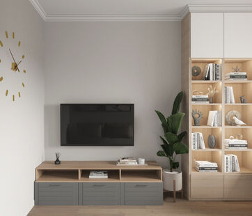 Фото № 2: Дизайн-проект квартиры-студии 31.34  м² Скандинавский стиль для ЖК Ривер Парк