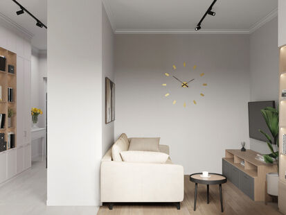 Фото № 3: Дизайн-проект квартиры-студии 31.34  м² Скандинавский стиль для ЖК Ривер Парк