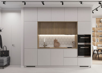 Фото № 6: Дизайн-проект квартиры-студии 31.34  м² Скандинавский стиль для ЖК Ривер Парк