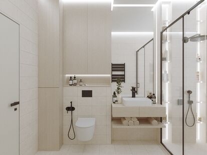 Фото № 6: Дизайн-проект дома/коттеджа 106.52  м² Современный стиль для частного дома в д. какузево