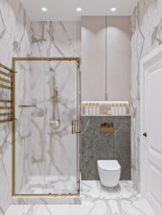 Фото № 5: Дизайн-проект двухкомнатной квартиры 40.01  м² стиль Модернизм для ЖК Тренд