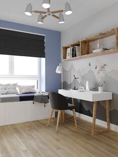 Фото № 1: Дизайн-проект трехкомнатной квартиры 59.8  м² стиль Модернизм для ЖК Шереметьевский