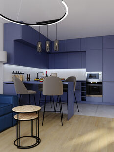 Фото № 3: Дизайн-проект трехкомнатной квартиры 59.8  м² стиль Модернизм для ЖК Шереметьевский