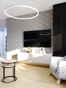 Фото № 2: Дизайн-проект трехкомнатной квартиры 59.8  м² стиль Модернизм для ЖК Шереметьевский