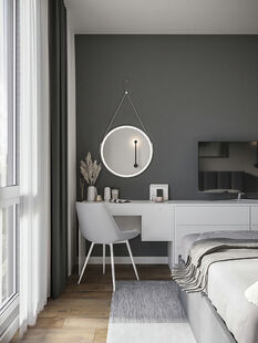 Фото № 1: Дизайн-проект однокомнатной квартиры 37.7  м² стиль Модернизм для ЖК Сириус