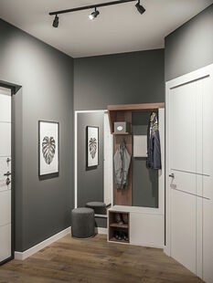 Фото № 6: Дизайн-проект однокомнатной квартиры 37.7  м² стиль Модернизм для ЖК Сириус