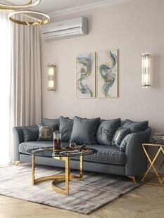 Фото № 5: Дизайн-проект четырехкомнатной квартиры 119.18  м² Стиль Арт-деко для ЖК Хорошевский