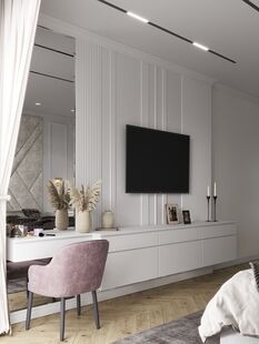 Фото № 6: Дизайн-проект четырехкомнатной квартиры 119.18  м² Стиль Арт-деко для ЖК Хорошевский