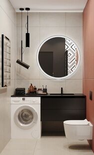 Фото № 6: Дизайн-проект двухкомнатной квартиры 32.13  м² Стиль Минимализм для ЖК Селигер Сити