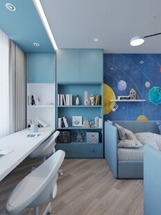 Фото № 2: Дизайн-проект трехкомнатной квартиры 69.15  м² стиль Модернизм для ЖК Октябрьское поле