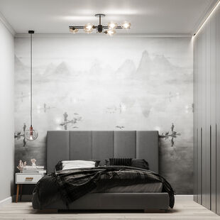 Фото № 4: Дизайн-проект однокомнатной квартиры 32.02  м² Современный стиль для ЖК Московский