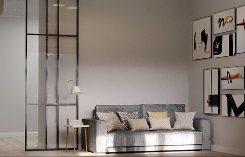 Фото № 5: Дизайн-проект однокомнатной квартиры 32.02  м² Современный стиль для ЖК Московский