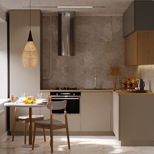 Фото № 2: Дизайн-проект однокомнатной квартиры 32.02  м² Современный стиль для ЖК Московский